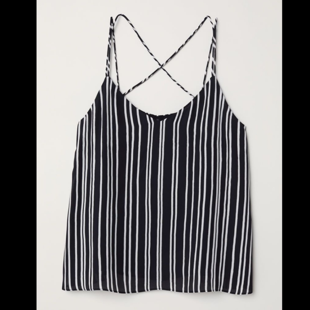 H&M Striped Black and White Camisole